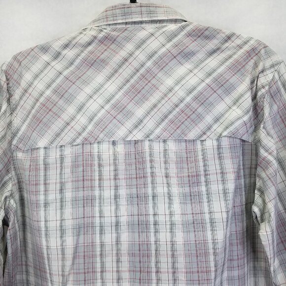Toad & Co Surveyor Shirt Men's S Grey Plaid Button Up Camp Sleeve Outdoor Hike - Picture 10 of 16